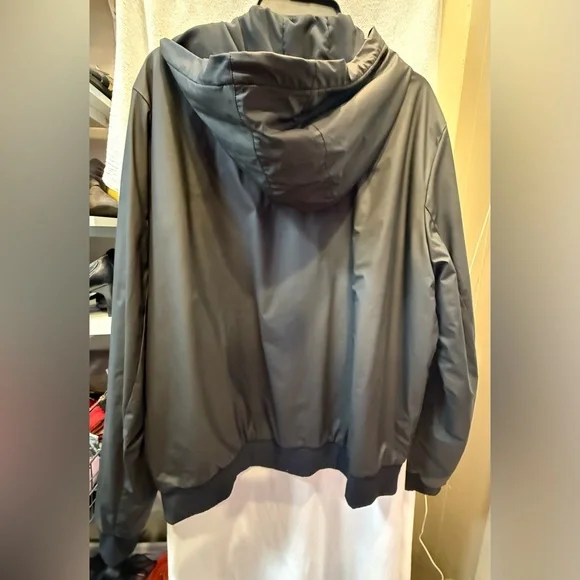 Alo Yoga Fleet Jacket Black Hooded Zip Performance Jacket Size L - Picture 3 of 4